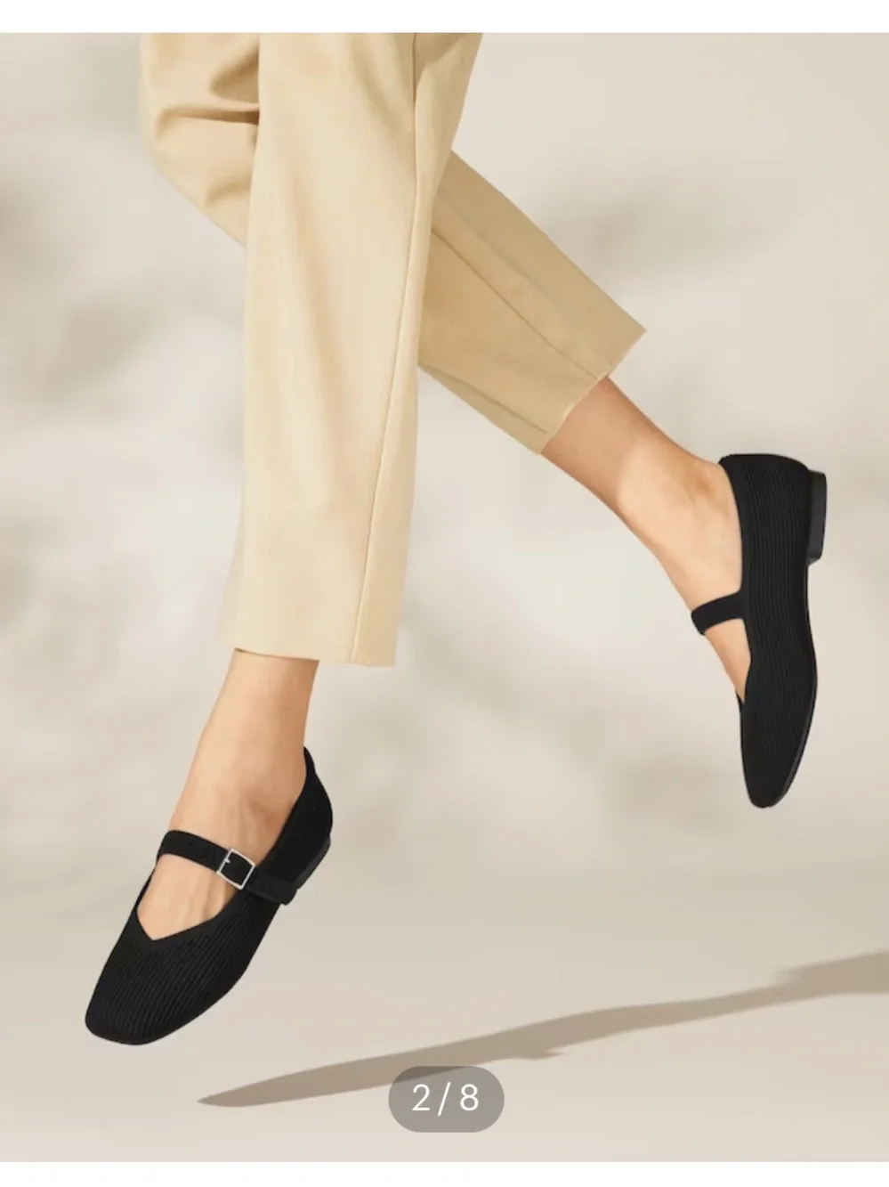 Vivaia Square Toe Mary Jane Flats